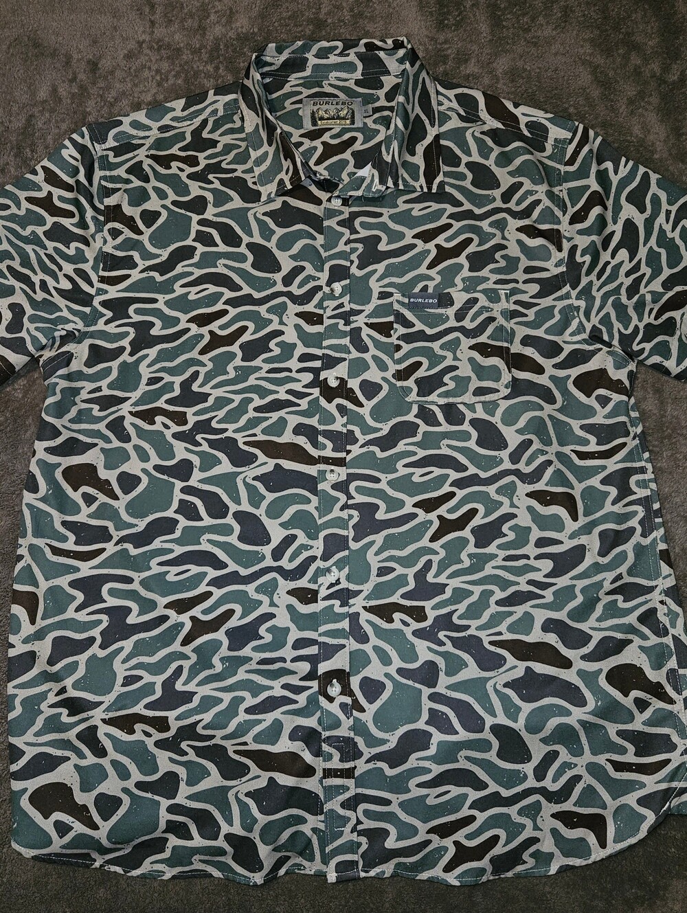 Burlebo - Men's Performance Button-up - Retro Duck Camo